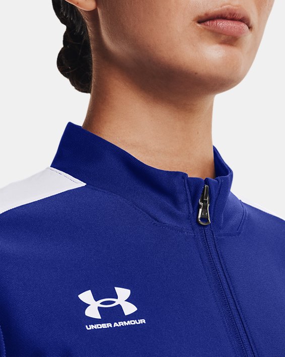 Women's UA Challenger Track Jacket, Blue, pdpMainDesktop image number 3